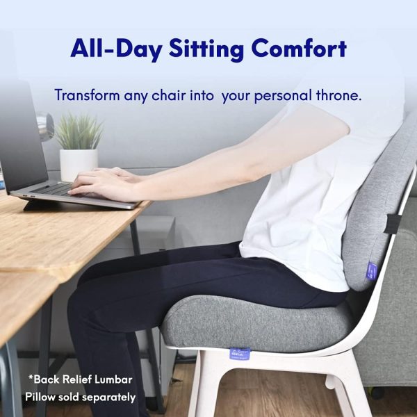 Everlasting Comfort Memory Foam Seat Cushion – Doctor-Recommended for Tailbone, Sciatica & Back Pain Relief | Office Chair & Car Seat Support - Image 4